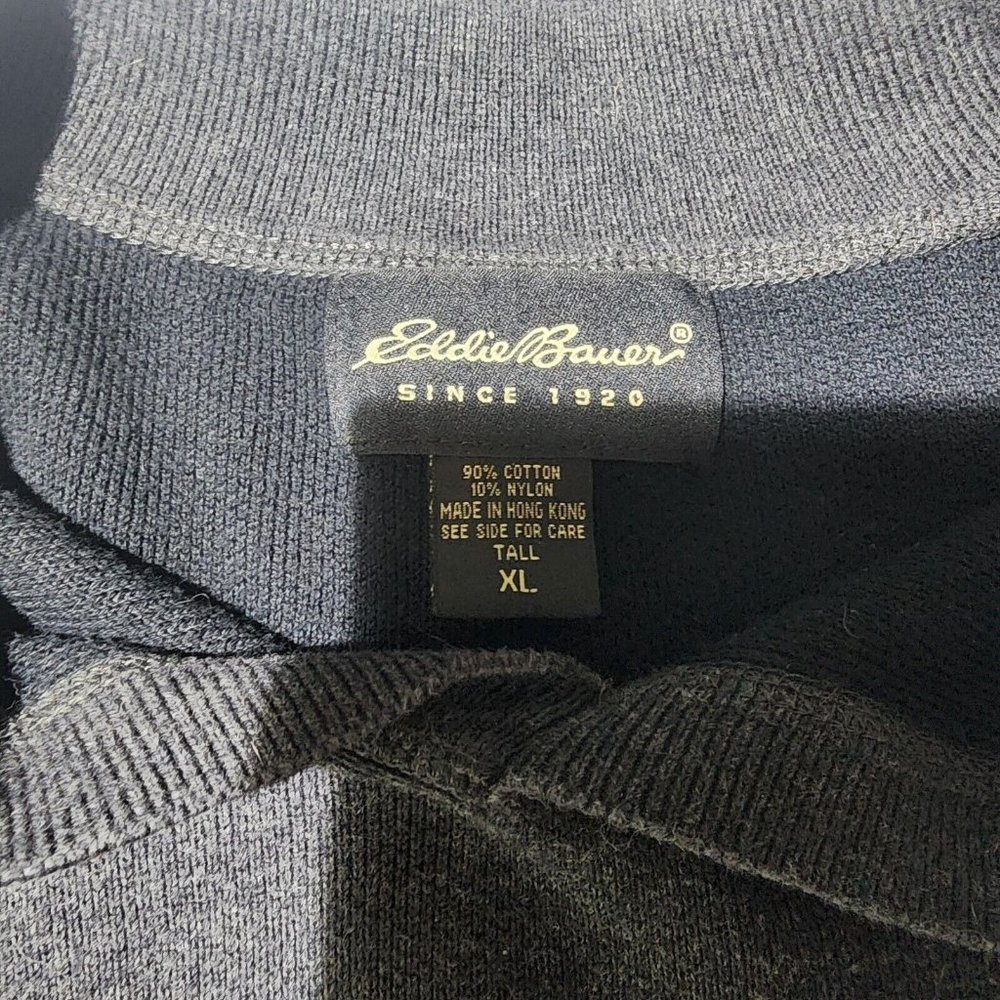 Mens Eddie Bauer Cotton Blend Gray Sweater XL Tall - Picture 4 of 4
